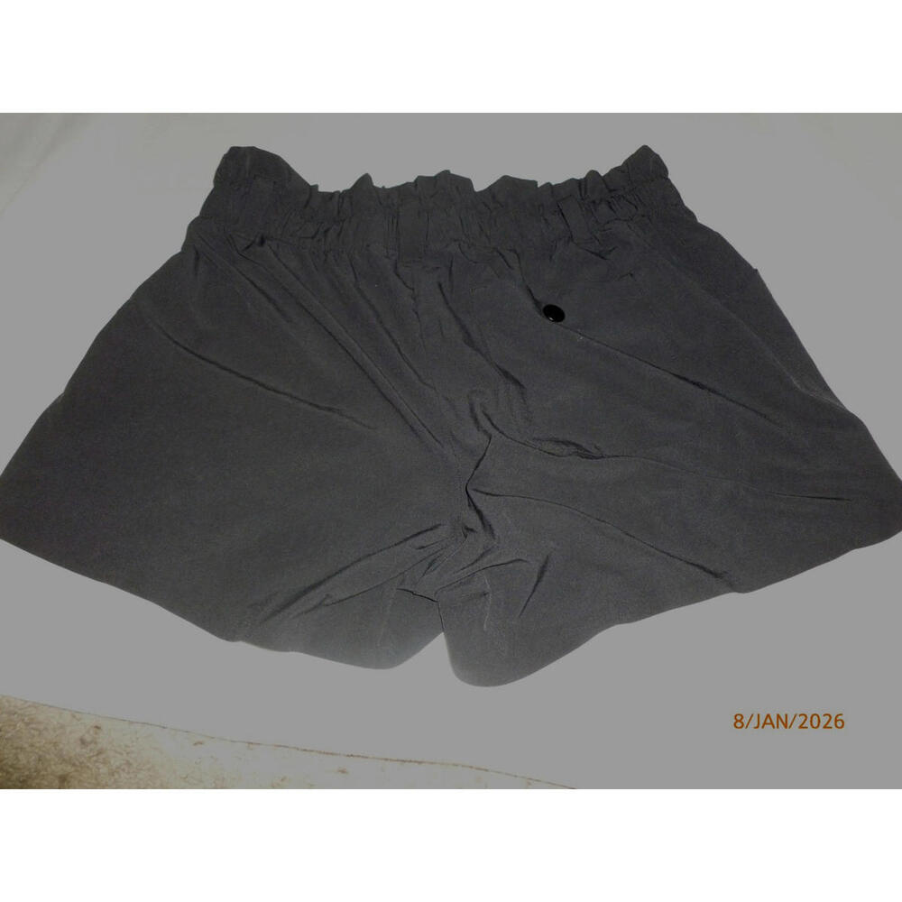 Athleta Women's Black Poly Spandex Belt Loops Active Shorts sz 10 - Picture 4 of 5